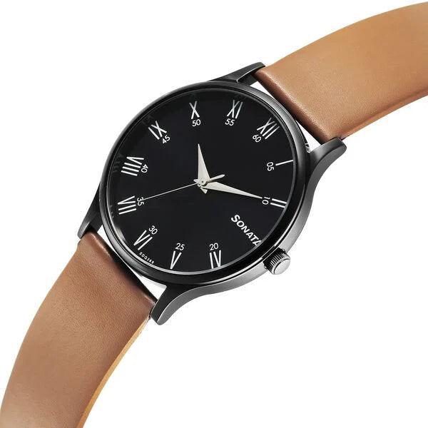 SON 77105NL13W TRNDZ SONATA GENTS WATCH SON 77105NL13W TRNDZ SONATA GENTS WATCH